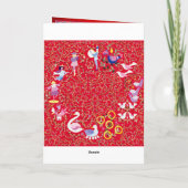 De twaalf Dagen van Kerstmis Feestdagen Kaart (Achterkant)