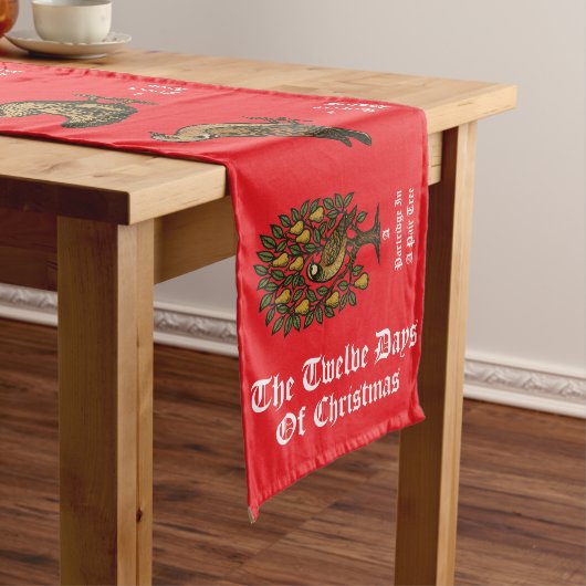 De Twaalf Dagen Van Kerstmis Lange Tafelloper (Voorbeeld)