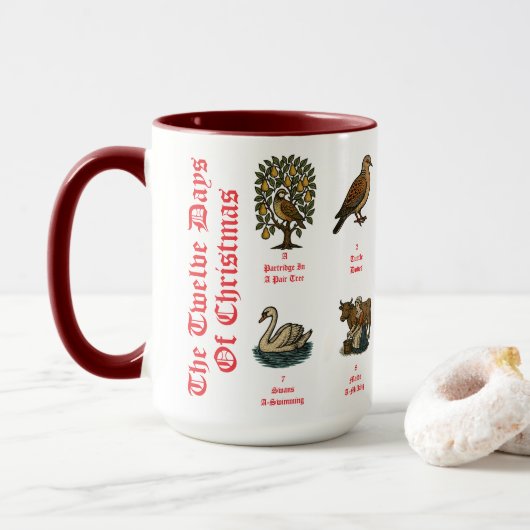 De Twaalf Dagen Van Kerstmis Mok (Met donut)