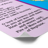 De twaalf gezichten van Babaji met gedicht Poster (Hoek)