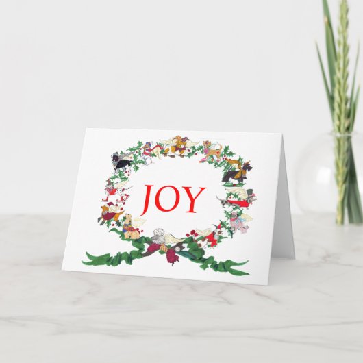 De twaalf Honden van Kerstkaart Feestdagen Kaart (Voorkant)