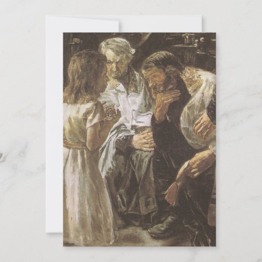 De twaalf jaar oude Jezus in de tempel 1879 Kaart (Voorkant)