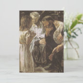 De twaalf jaar oude Jezus in de tempel 1879 Kaart (Staand voorkant)