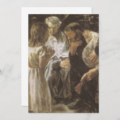 De twaalf jaar oude Jezus in de tempel 1879 Kaart (Voorkant / Achterkant)