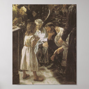 De twaalf jaar oude Jezus in de tempel 1879 Poster