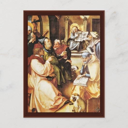 De twaalf jaar oude Jezus in de tempel Briefkaart (Voorkant)