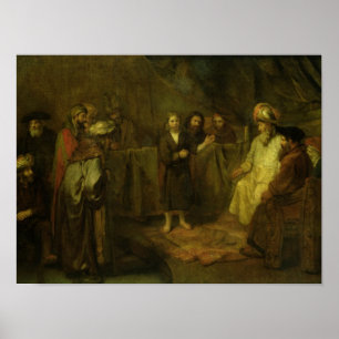 De twaalf jaar oude Jezus voor de voorkant van de Poster