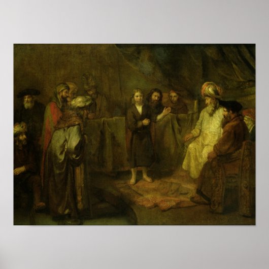 De twaalf jaar oude Jezus voor de voorkant van de Poster (Voorkant)