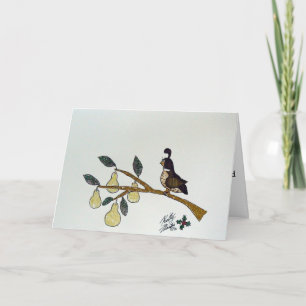 De twaalf kerstdagen feestdagen kaart