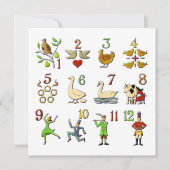 De twaalf kerstdagen feestdagenkaart (Voorkant)