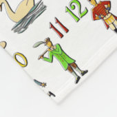 De twaalf kerstdagen fleece deken (Hoek)