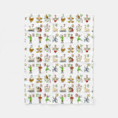 De twaalf kerstdagen fleece deken (Voorkant)