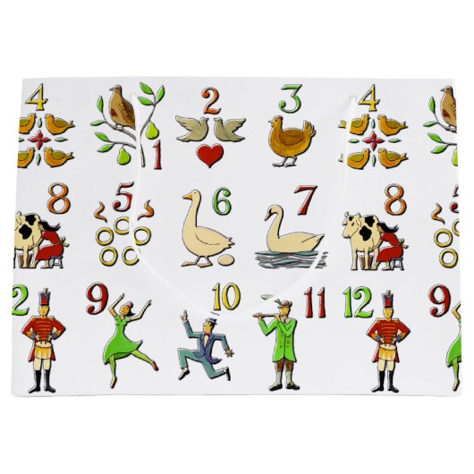 De twaalf kerstdagen large cadeautasje (Voorkant)