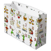 De twaalf kerstdagen large cadeautasje (Achterkant Gekanteld)