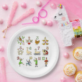 De twaalf kerstdagen papieren bordje (Feest)