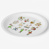 De twaalf kerstdagen papieren bordje (Gekanteld)