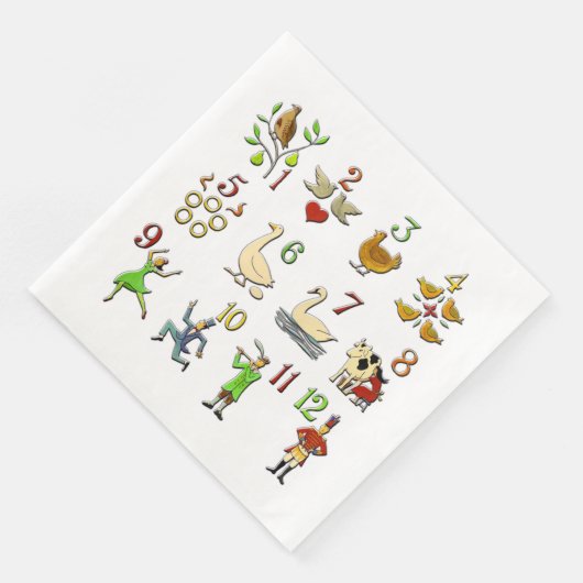 De twaalf kerstdagen servet (Hoek)