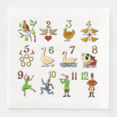 De twaalf kerstdagen servet (Voorkant)