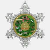 De twaalf kerstdagen tin sneeuwvlok ornament (Voorkant)