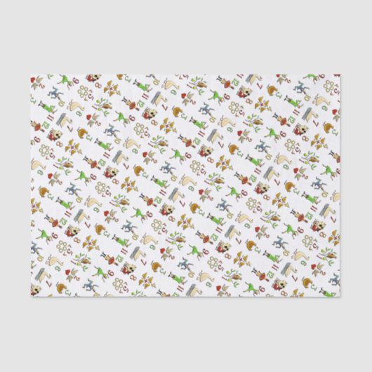 De twaalf kerstdagen tissuepapier (Voorkant)