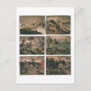 De twaalf maanden van het jaar: januari, februari, briefkaart