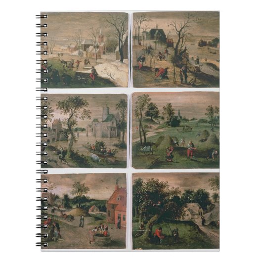 De twaalf maanden van het jaar: januari, februari notitieboek (Voorkant)