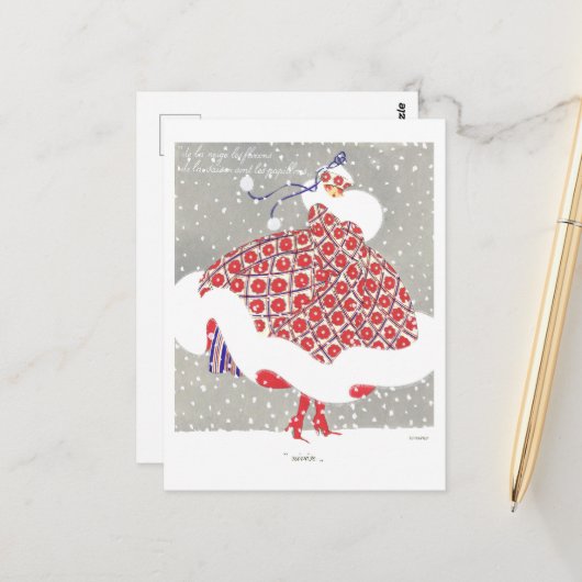 De twaalf maanden van het jaar: Nivose Briefkaart (Voorkant / Achterkant in situ)