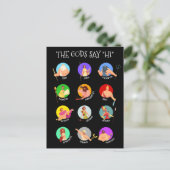 De twaalf Olympische goden van de Griekse mytholog Briefkaart (Staand voorkant)