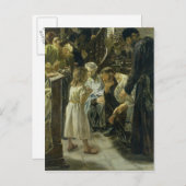 De twaalfjarige Jezus in de tempel, 1879 Briefkaart (Voorkant / Achterkant)