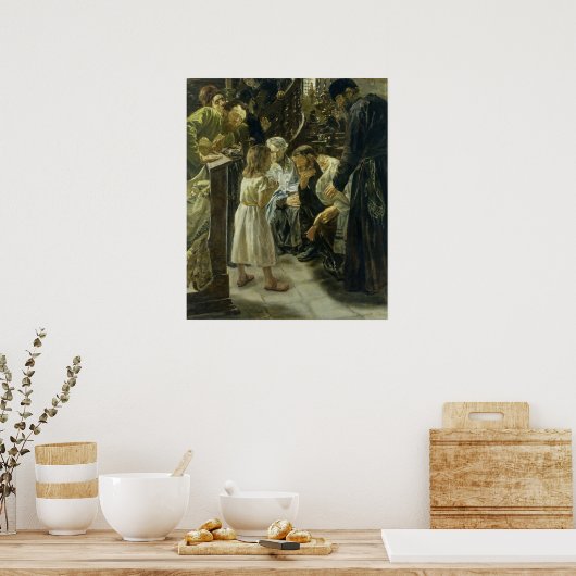 De twaalfjarige Jezus in de tempel, 1879 Poster (Keuken)