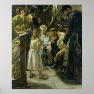 De twaalfjarige Jezus in de tempel, 1879 Poster