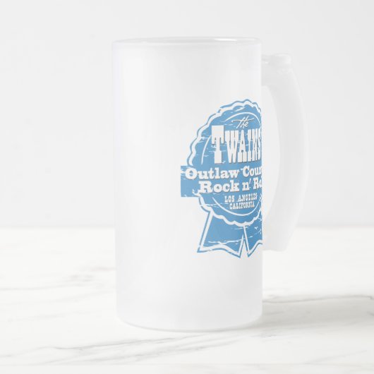 De TWAINS Bier Drinkin. Matglas Bierpul (Voorkant rechts)