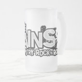 De Twains Logo Frosted Mok! Matglas Bierpul (Voorkant rechts)