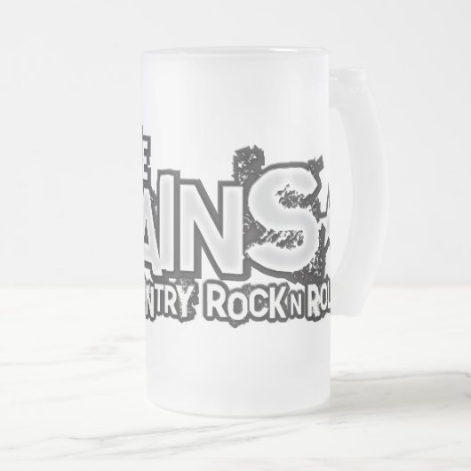 De Twains Logo Frosted Mok! Matglas Bierpul (Voorkant rechts)