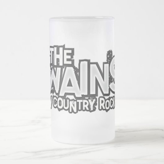 De Twains Logo Frosted Mok! Matglas Bierpul (Center)