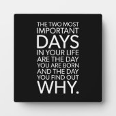 De twee belangrijkste levensdagen fotoplaat (Voorkant)