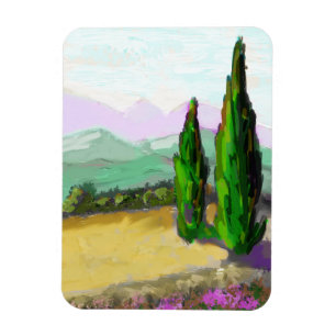 De twee cipressen in Provence, Vaucluse. Magneet