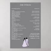 De twee Dienst van het Brughuwelijk (Lila en grijs Poster (Voorkant)