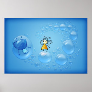 De twee en de bubbels poster