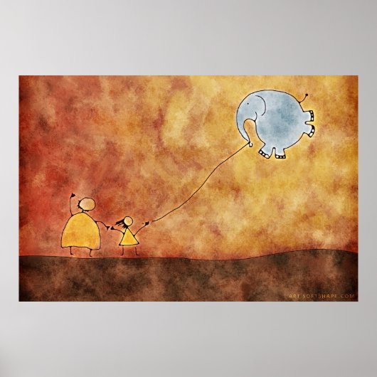 De twee en de olifant poster (Voorkant)