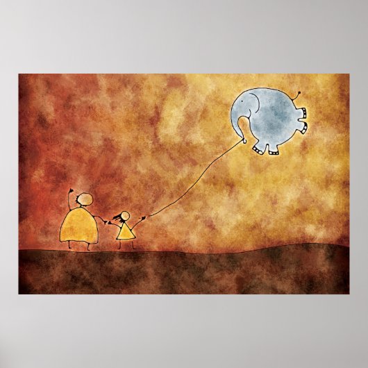 De twee en de olifant poster (Voorkant)