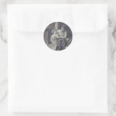 De twee families ronde sticker (Tas)