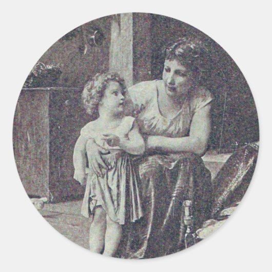 De twee families ronde sticker (Voorkant)