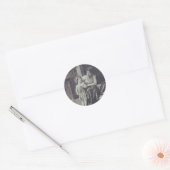 De twee families ronde sticker (Envelop)