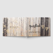 De twee geliefden gesneden bomen Herfst bos bruilo Gastenboek (Volledig)