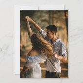 De twee geliefden gesneden bomen Herfst bos bruilo Kaart (Achterkant)