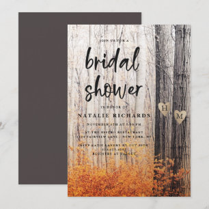 De twee geliefden hakten Herfsten Vrijgezellenfees Kaart