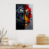 De twee gezichten van de tijger poster (Keuken)