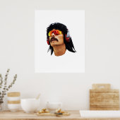 De twee keer dat Dr. Disrespect Poster (Keuken)