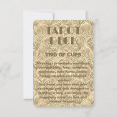 De twee kopjes tarot Kaart betekent gouden fotokaa (Achterkant)